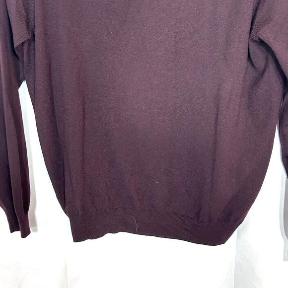 Brooks Brothers 346 Merino Wool Sweater Mens L Brown Long Sleeve Extra Fine - Picture 7 of 9